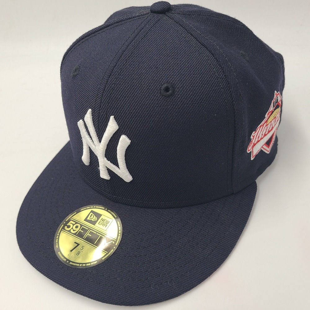 New York Yankees Hat Fitted 7 5/8 New Era 59Fifty Blue White MLB Nas Illmatic